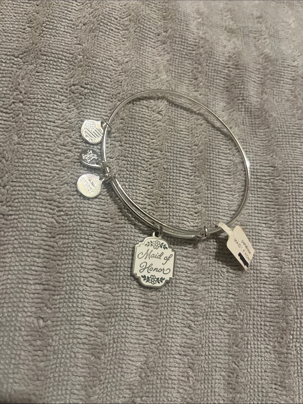 Alex and Ani SilverBracelet with Maid of Honor charm